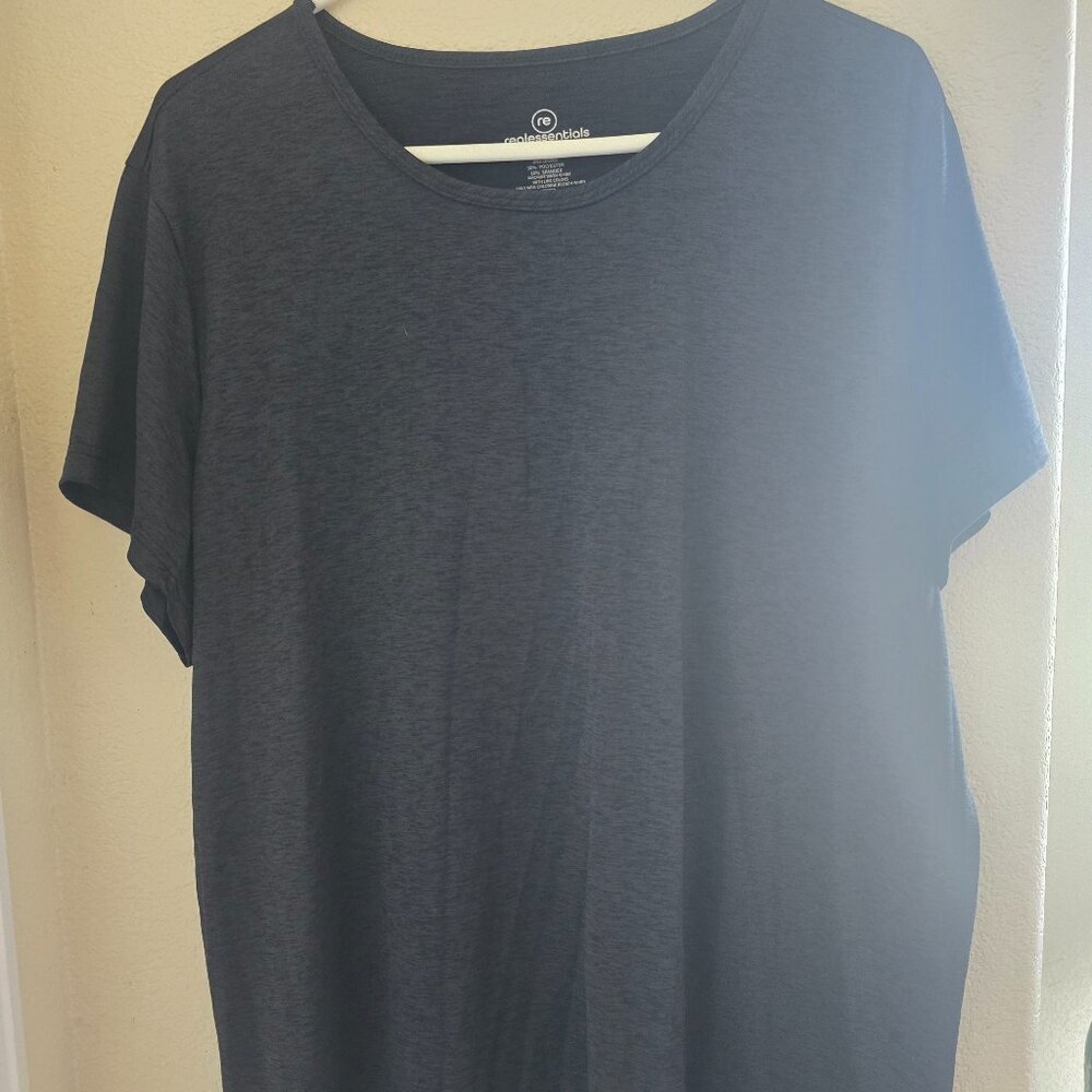 Real Essentials 2X Black Active Tee
